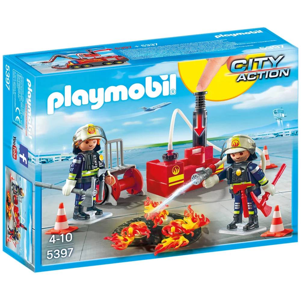 Playmobil Brandweermannen met blusmateriaal (5397) Afbeelding 1
