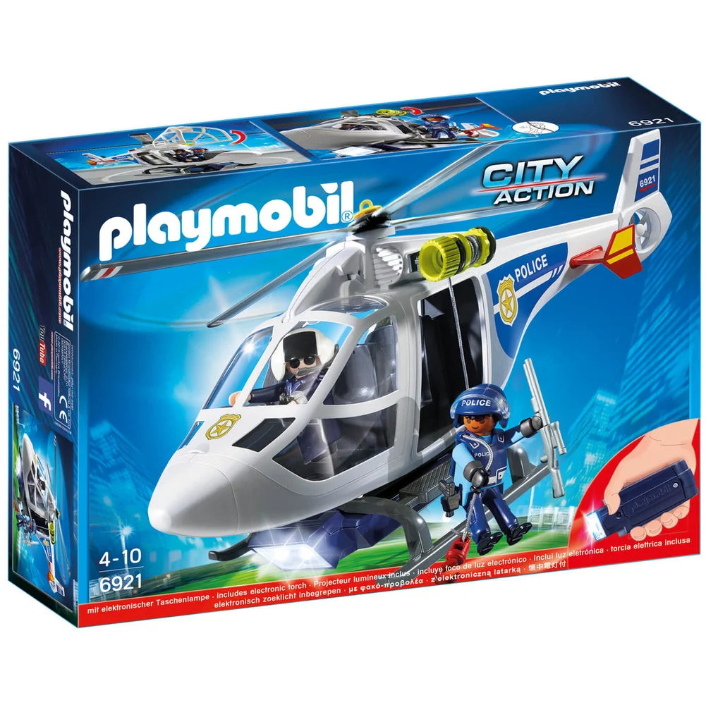 Playmobil City Action: Politiehelikopter met LED-zoeklicht (6921) Afbeelding 1