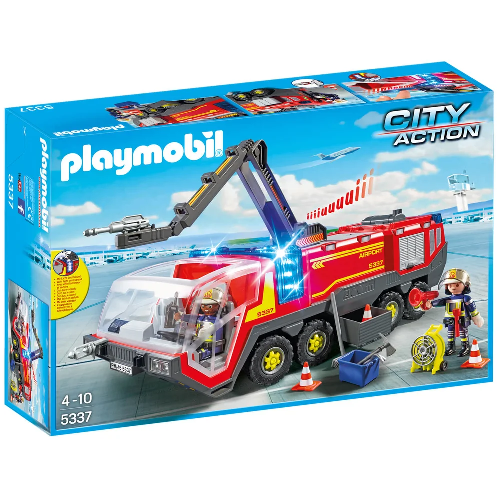 Playmobil City Action vliegveld brandweerauto met licht en geluid (5337) Afbeelding 1