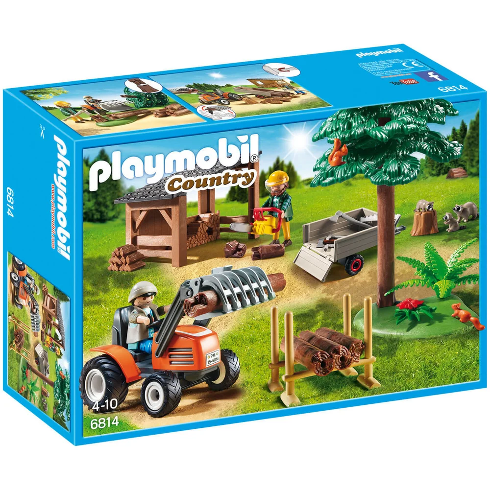 Playmobil Houthakker met Tractor (6814) Afbeelding 1