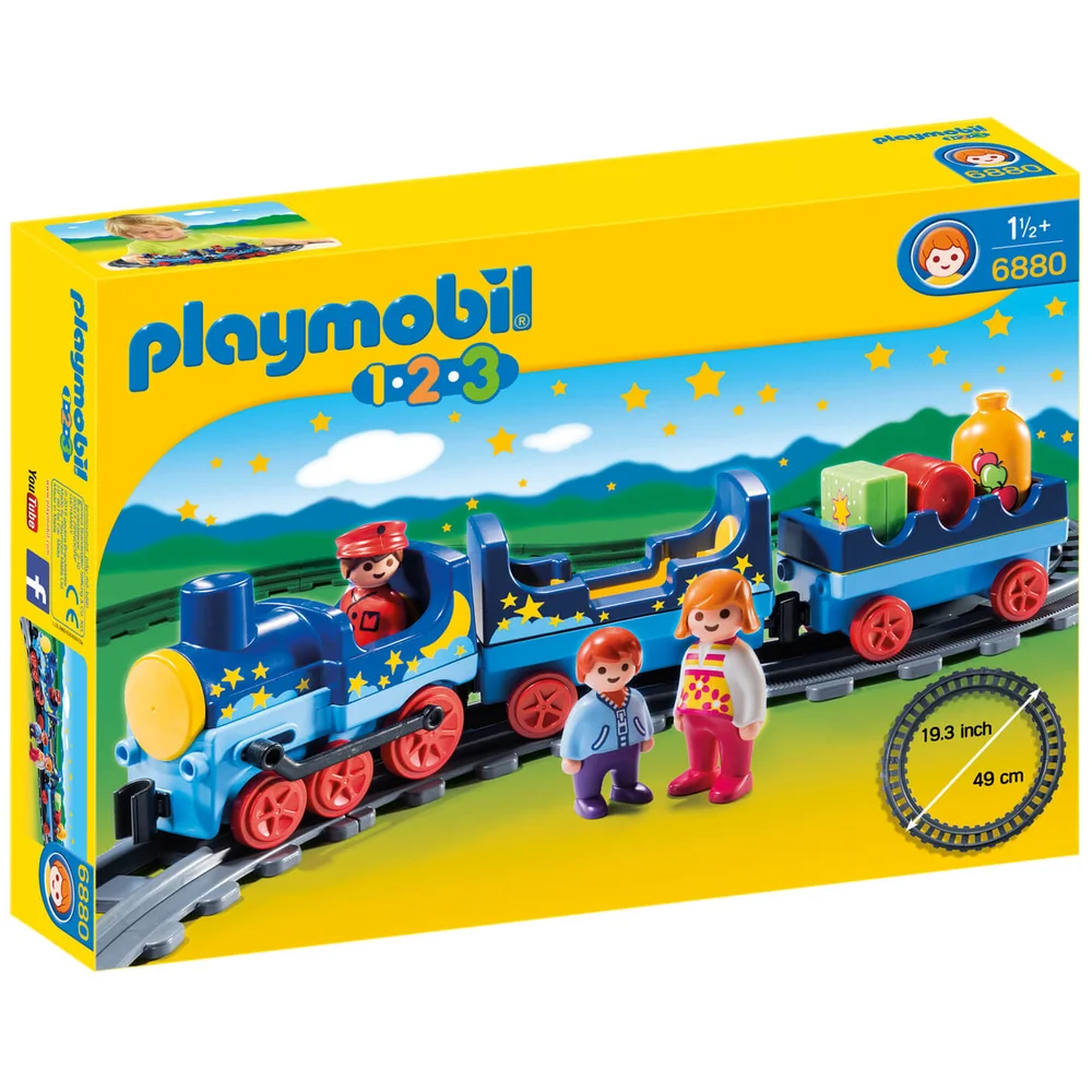 Playmobil 1.2.3 Night Train with Track (6880) Afbeelding 1
