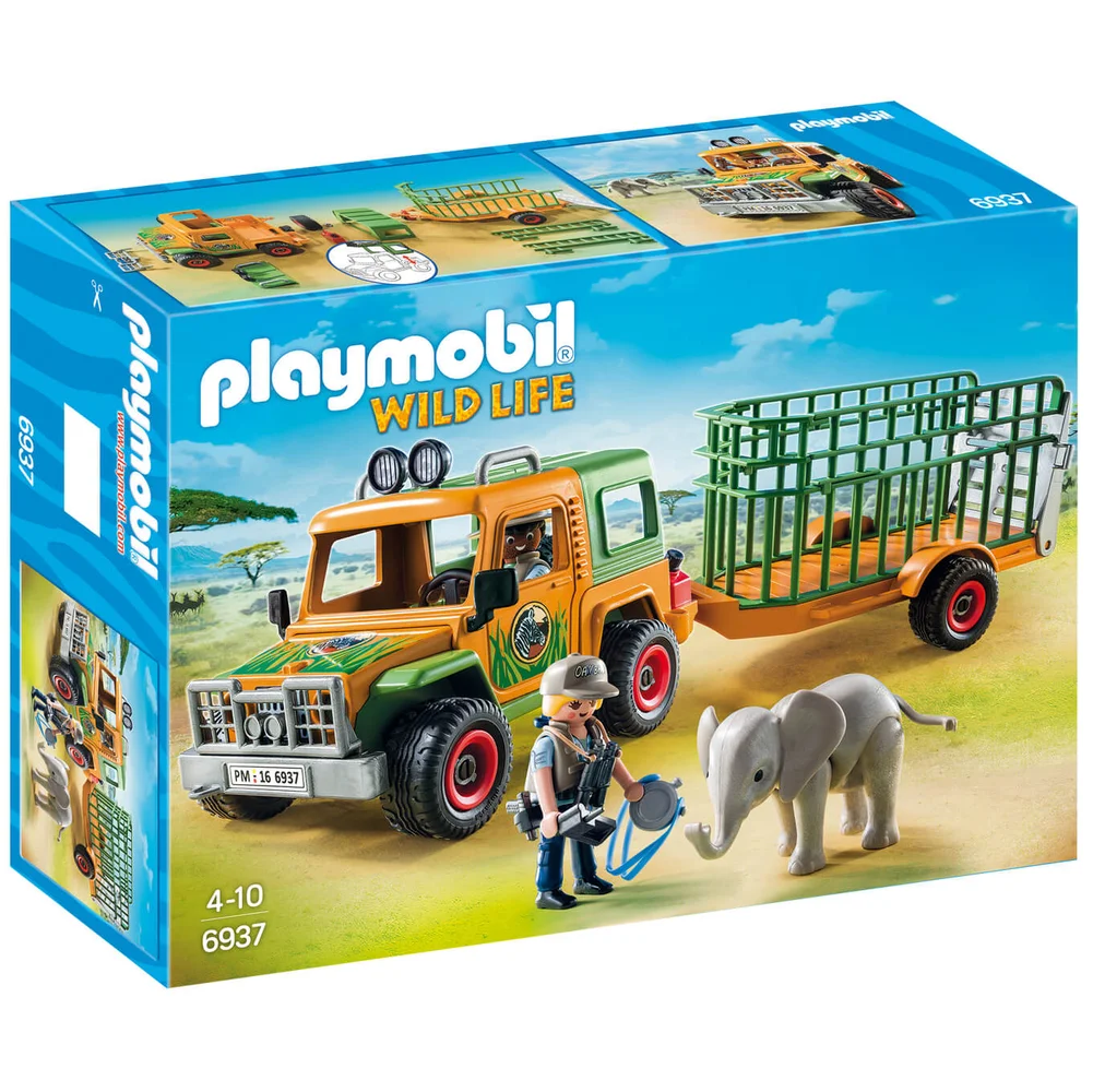 Playmobil Wild Life: Ranger Terreinwagen met Olifant (6937) Afbeelding 1