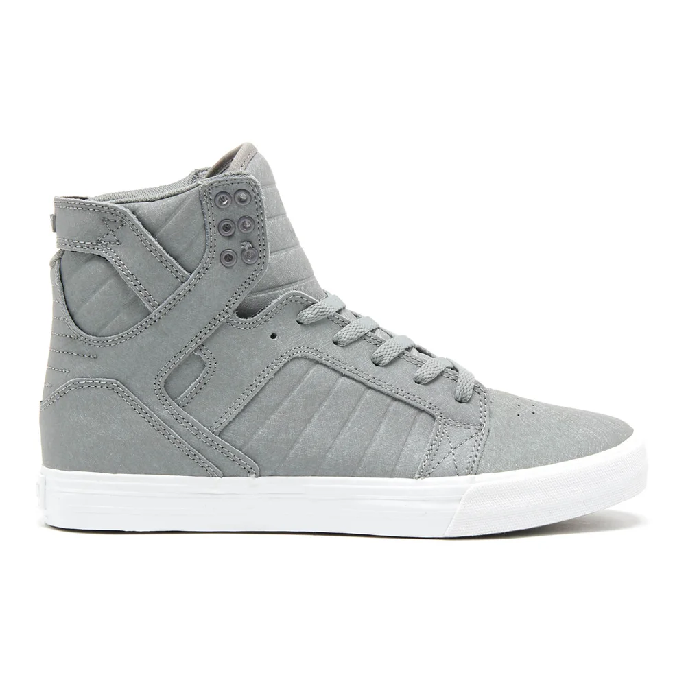 Supra Men's Skytop High Top Trainers - Grey Fiberglass/White - UK 7/EU 41 - Grey/White Afbeelding 1