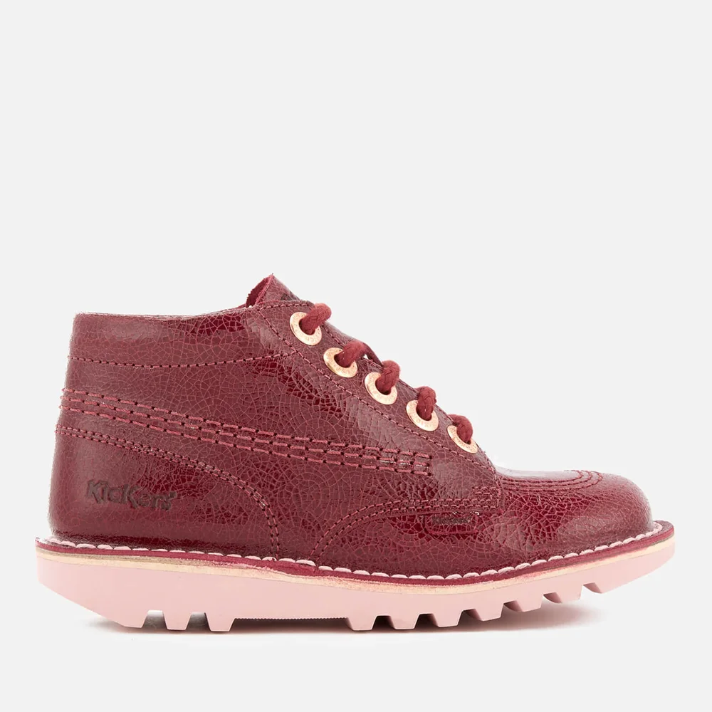Kickers Kids' Kick Hi Boots - Burgundy - UK 7 Infant/EU 24 Afbeelding 1