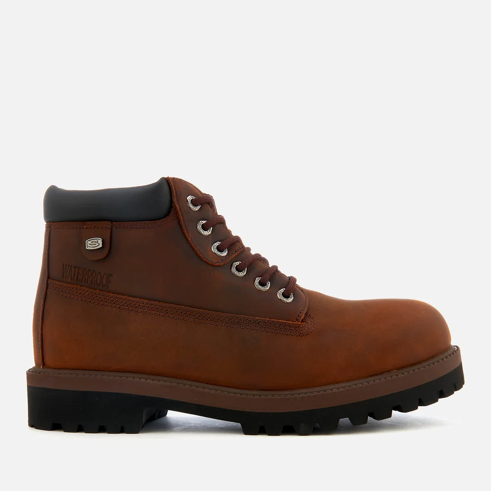 Skechers Men's Sergeants Verdict Waterproof Boots - Dark Brown - UK 7/EU 41 - Brown Afbeelding 1