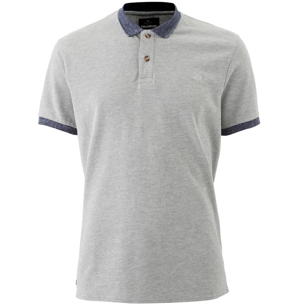 Threadbare Men's Compton Polo Shirt - Grey - S - Grijs Afbeelding 1