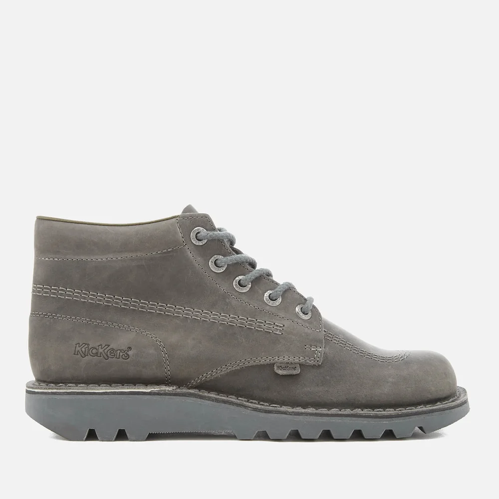 Kickers Men's Kick Hi Leather Boots - Dark Grey - UK 6.5/EU 40 Afbeelding 1