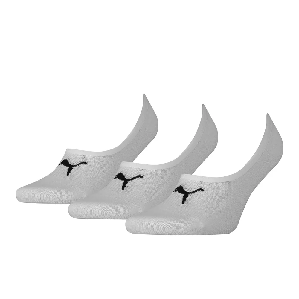 Puma Men's 3 Pack Footie Socks - White - UK 6-8 - Wit Afbeelding 1