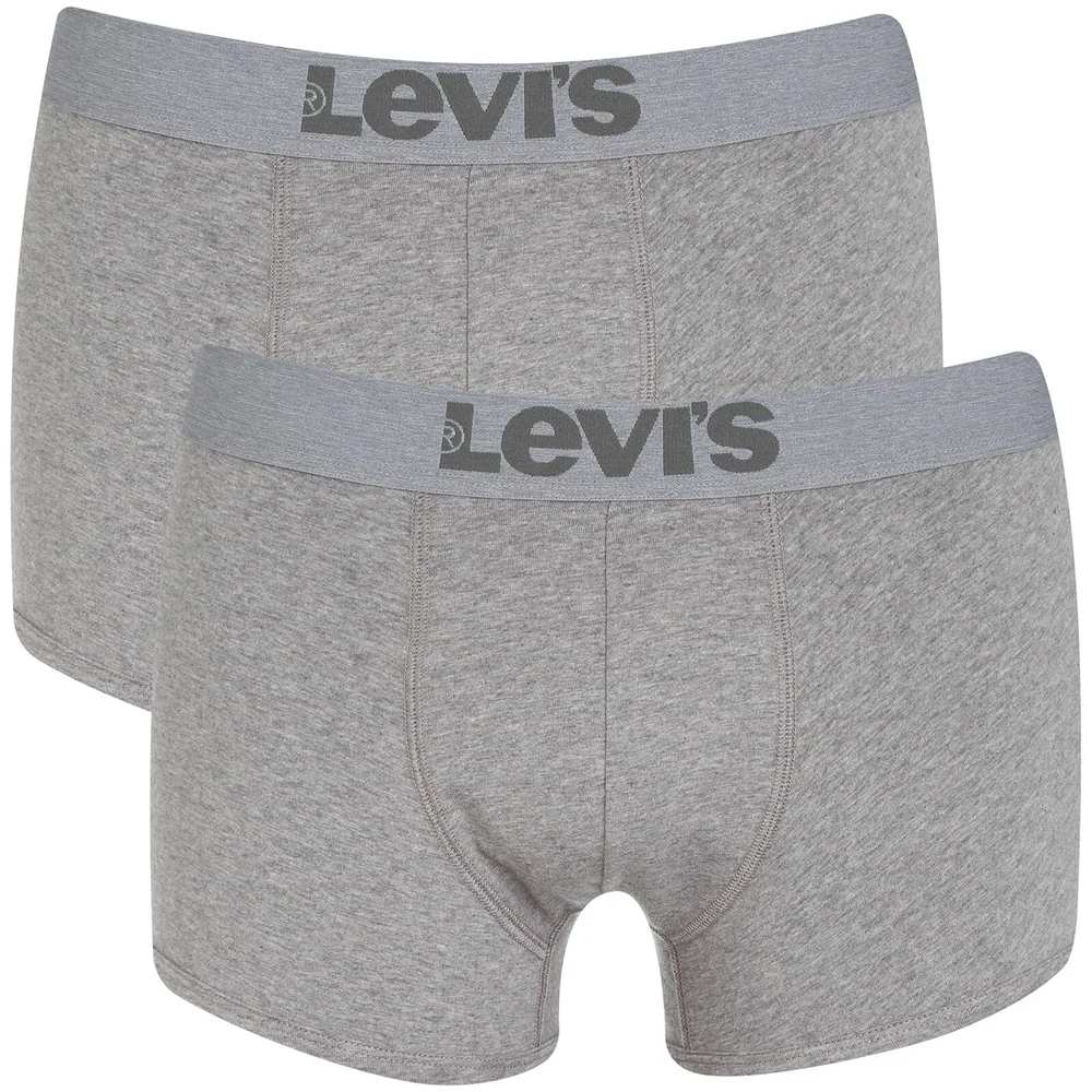 Levi's Men's 200SF 2-Pack Trunks - Middle Grey Melange - S - Grijs Afbeelding 1