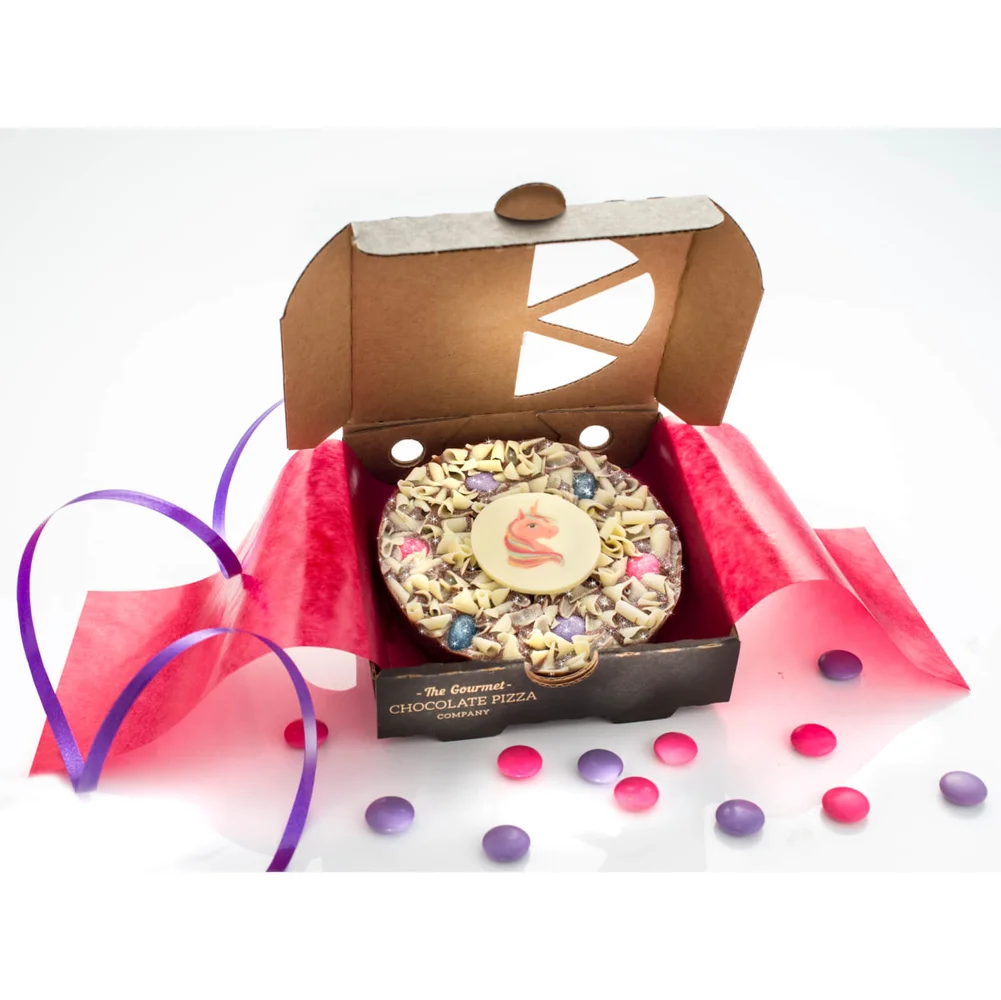 The Gourmet Chocolate Pizza Magical Unicorn 4 Inch Pizza Afbeelding 1