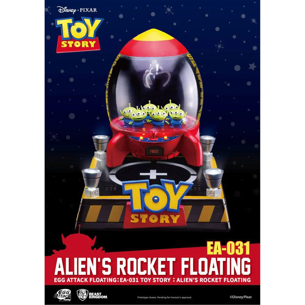 Beast Kingdom Disney Toy Story Egg Attack Alien's Floating Rocket Model with Light up Function 18cm Afbeelding 1