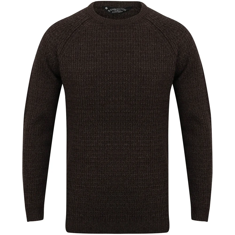Kensington Men's Crew Neck Jumper with Twist - Black - M - Zwart Afbeelding 1