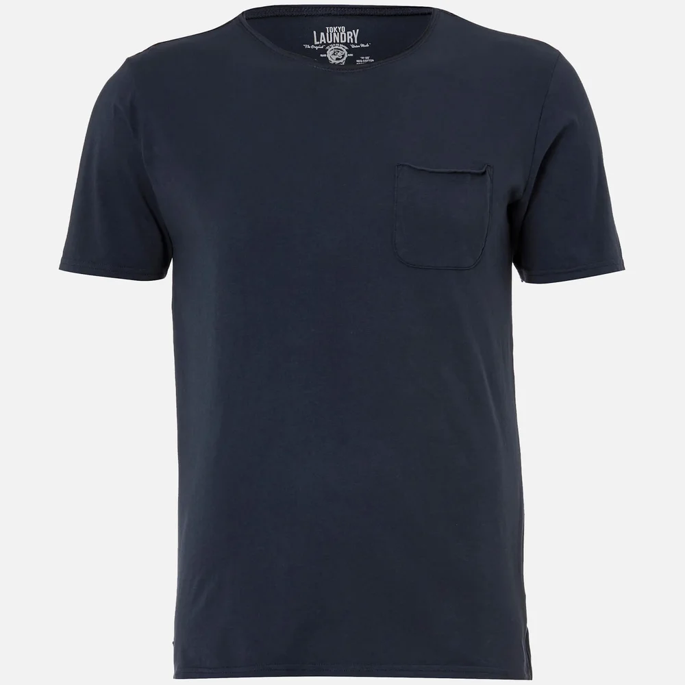 Tokyo Laundry Men's Hella Cotton Jersey T-Shirt - Dress Blue - S Afbeelding 1