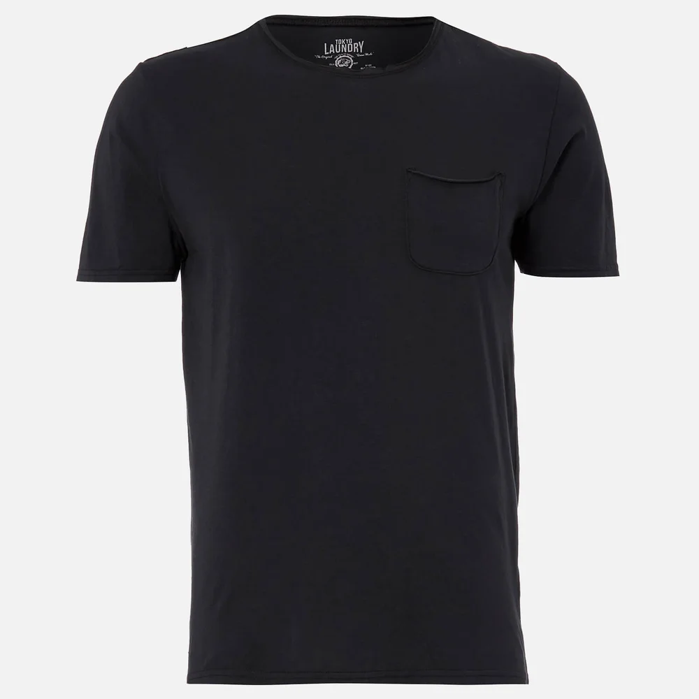 Tokyo Laundry Men's Hella Cotton Jersey T-Shirt - Jet Black - S - Zwart Afbeelding 1