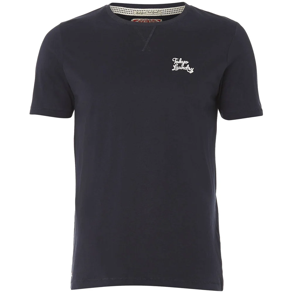 Tokyo Laundry Men's Hemsby Jersey T-Shirt - Dark Navy - S - Blauw Afbeelding 1