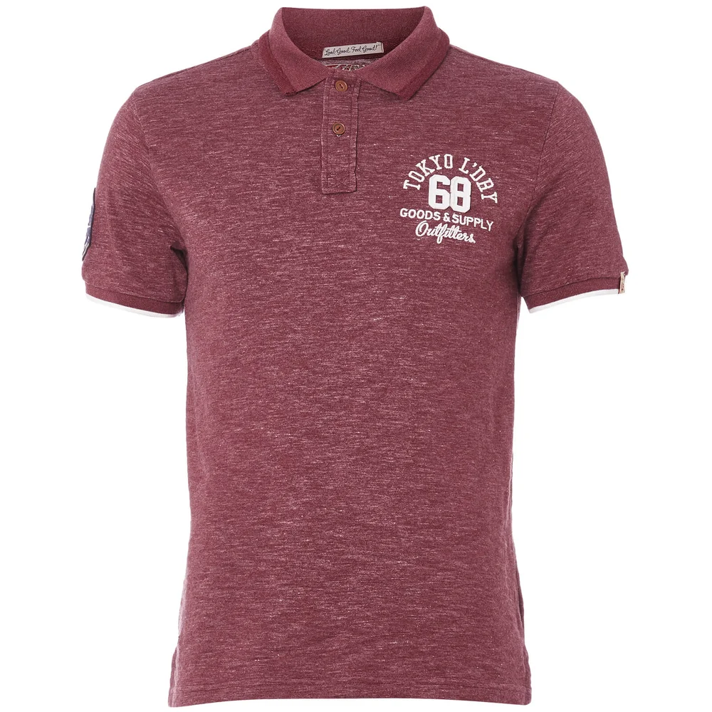 Tokyo Laundry Men's Berling Polo Shirt - Oxblood - S Afbeelding 1