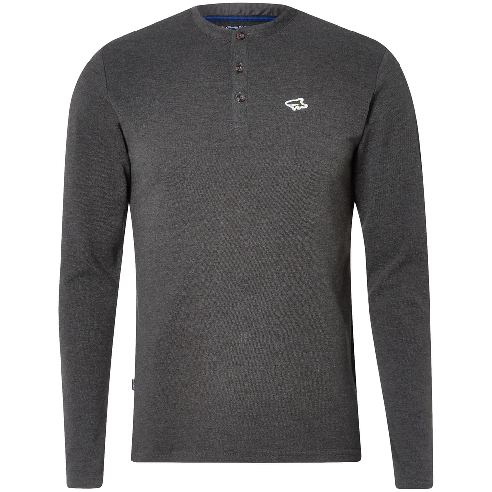 Le Shark Men's Highbury Buttondown Long Sleeve Top - Charcoal Marl - S - Grijs Afbeelding 1