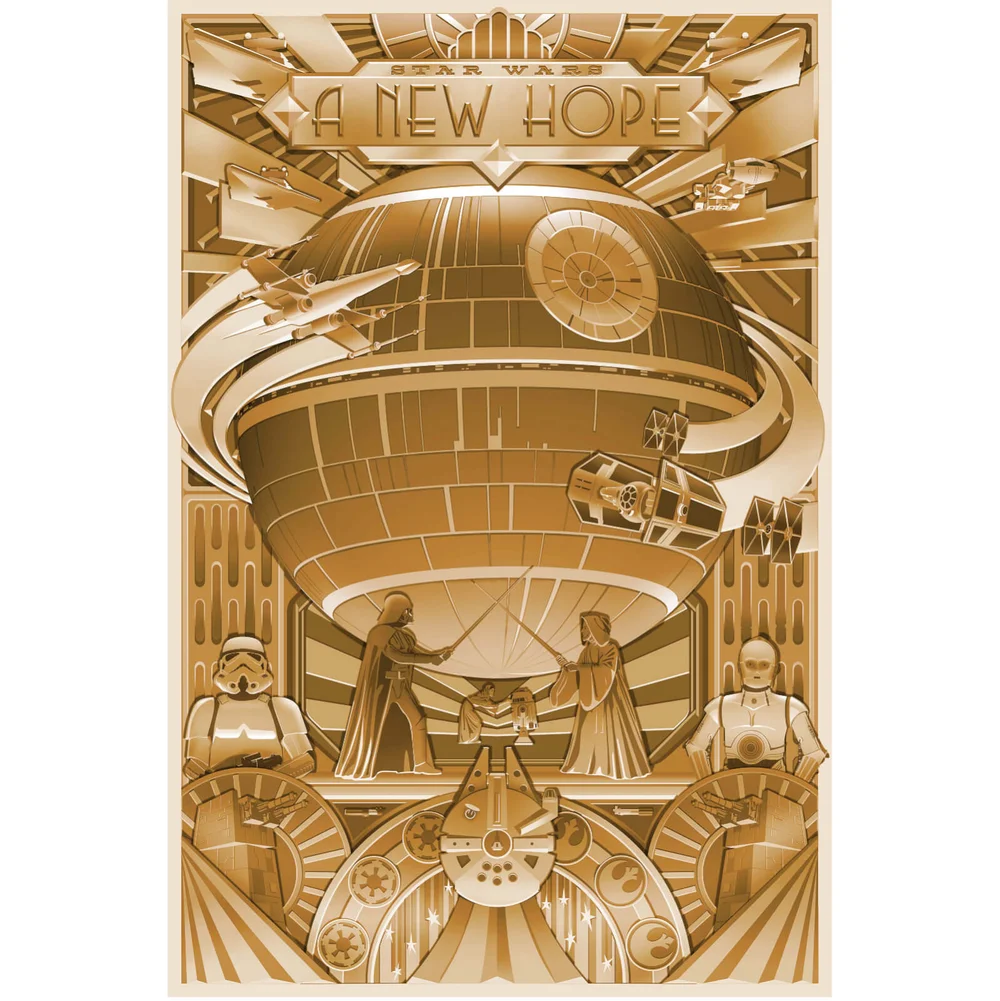 Star Wars: A Shiny New Hope - Zavvi Exclusive Fine Art Screen Print - Door Acme Archives Artist Steve Thomas Afbeelding 1