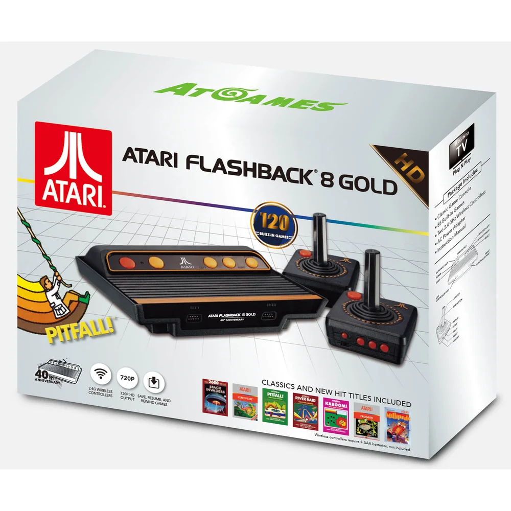 ATARI FlashBack 8 Gold HD With Wireless Controllers Afbeelding 1
