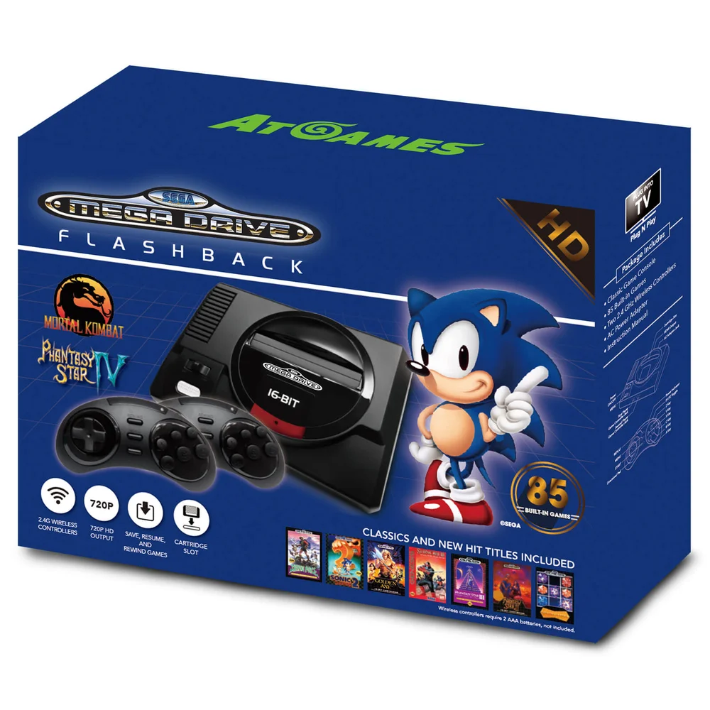 SEGA Mega Drive Mini HD With Wireless Controllers Afbeelding 1