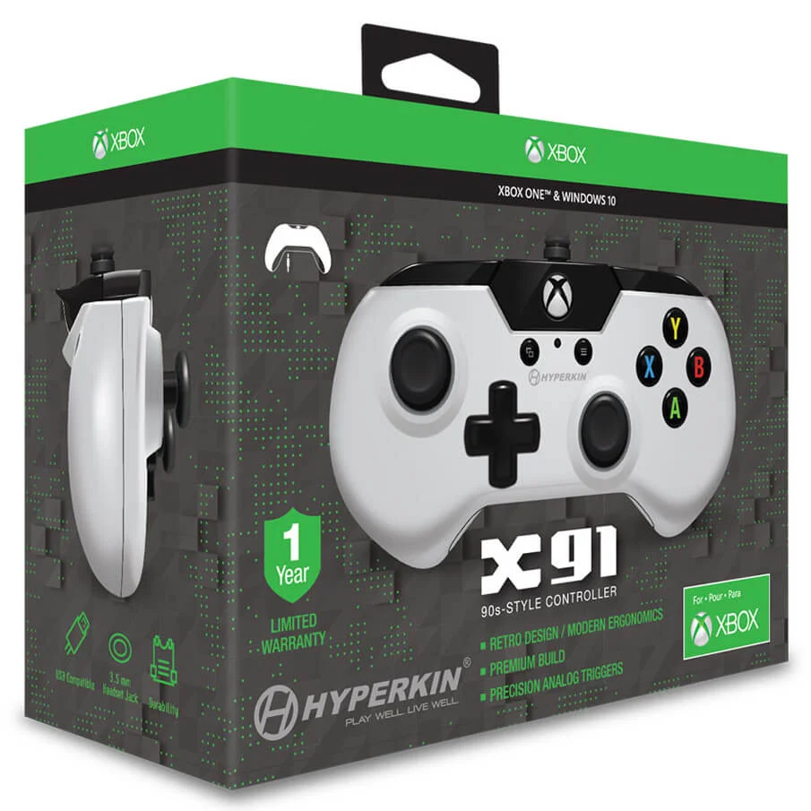 Licensed X91 90's Style Controller XBOX 1 & PC Controller - White Afbeelding 1