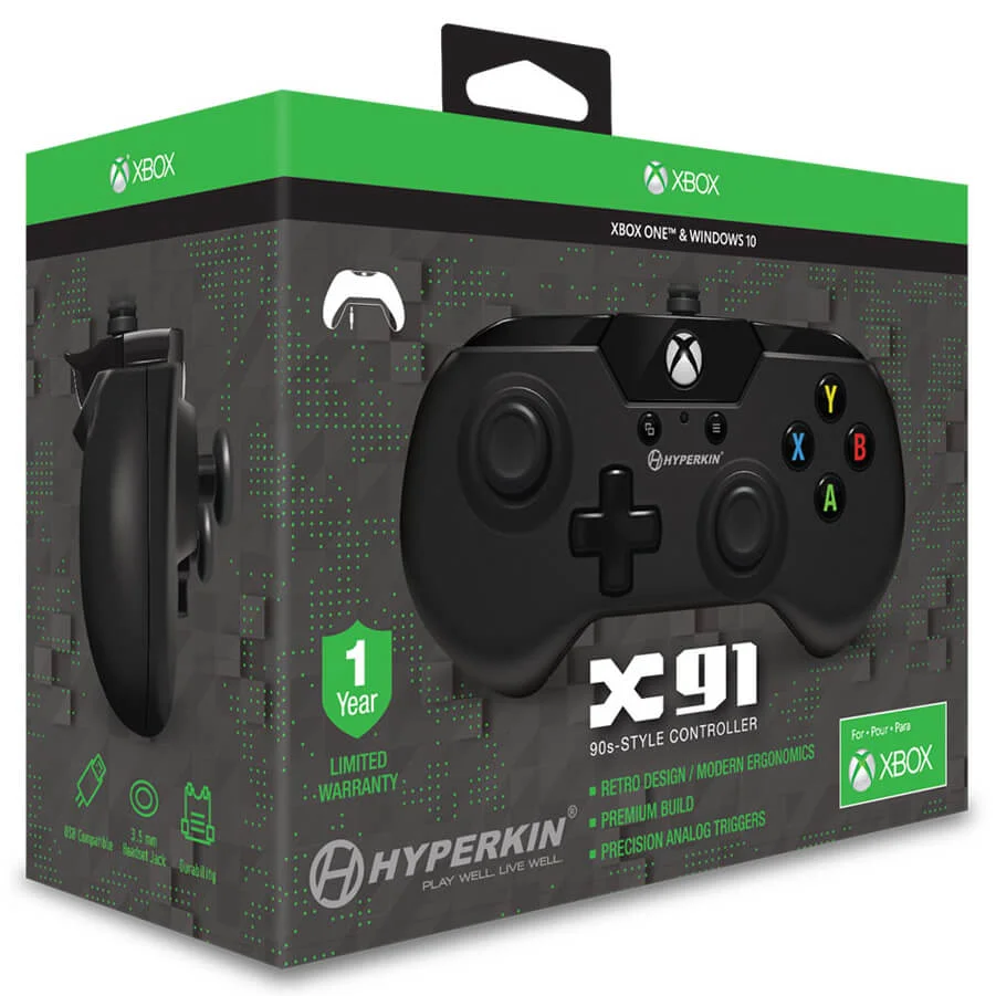 Licensed X91 90's Style Controller XBOX 1 & PC Controller - Black Afbeelding 1