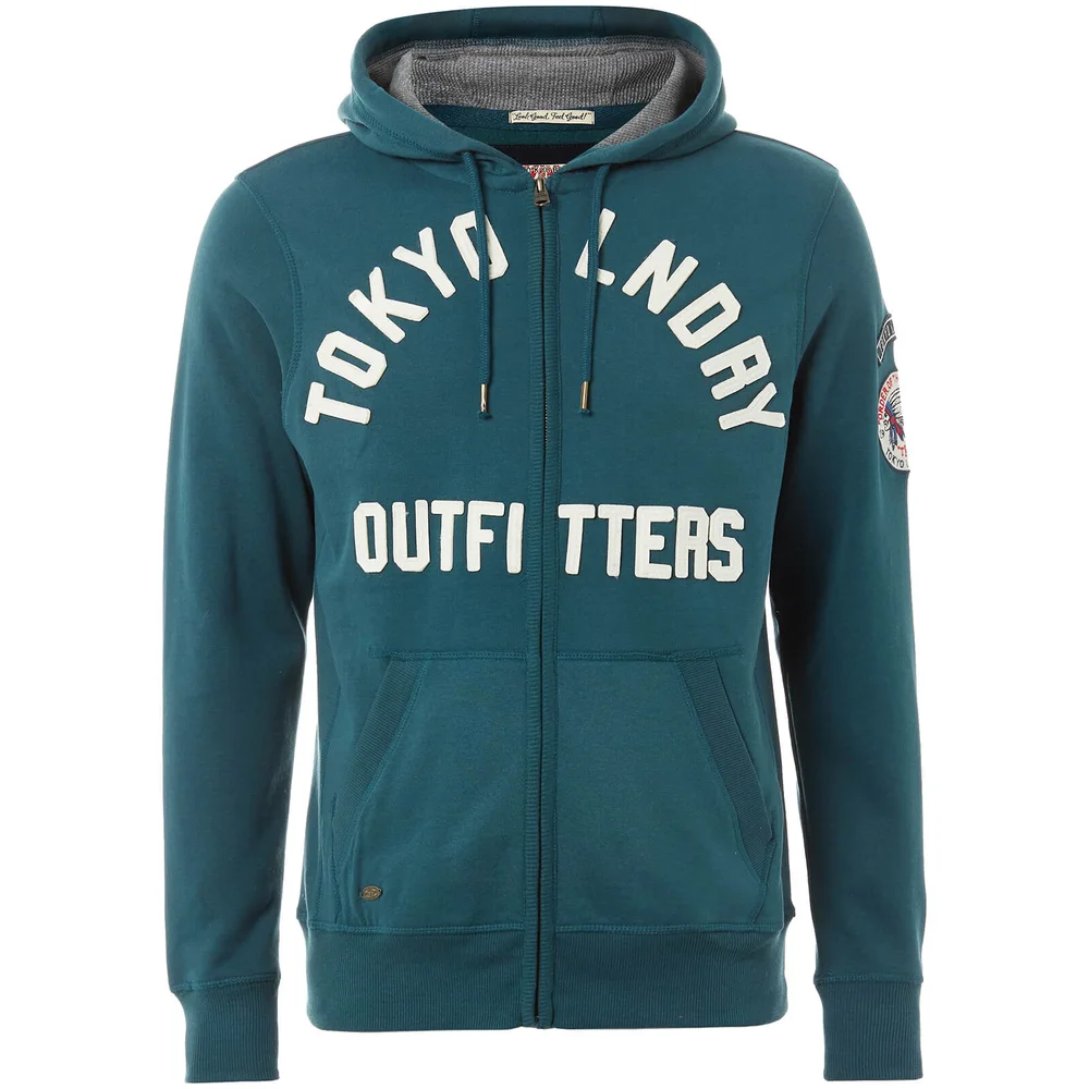 Tokyo Laundry Men's Mount Chippewa Zip Through Hoody - Tokyo Teal - S - Groen Afbeelding 1