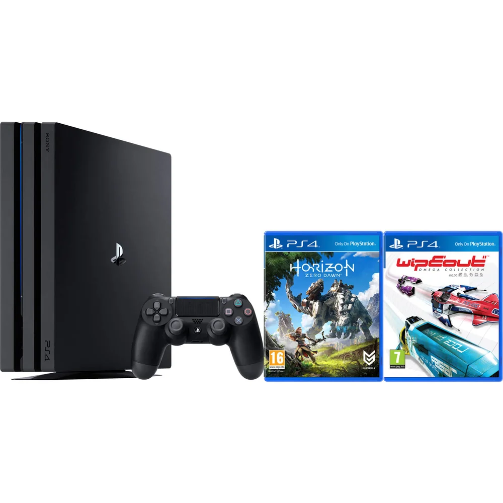 Sony PlayStation 4 Pro 1TB Console - Includes Horizon Zero Dawn & WipEout: Omega Collection Afbeelding 1