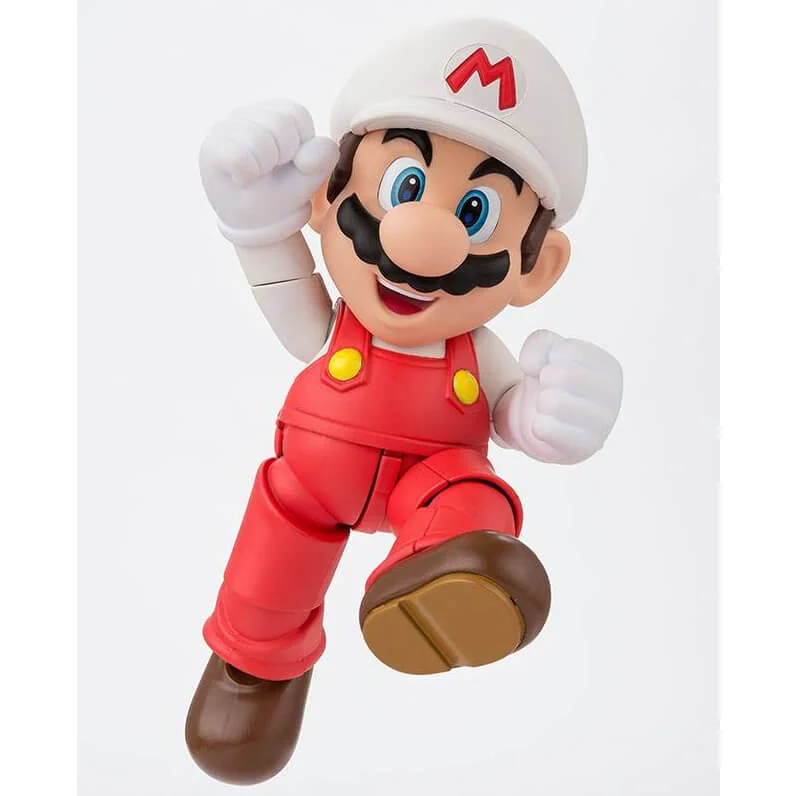 Super Mario Bros. S.H. Figuarts Fire Mario Tamashii Web Exclusive 10cm Action Figure Afbeelding 1