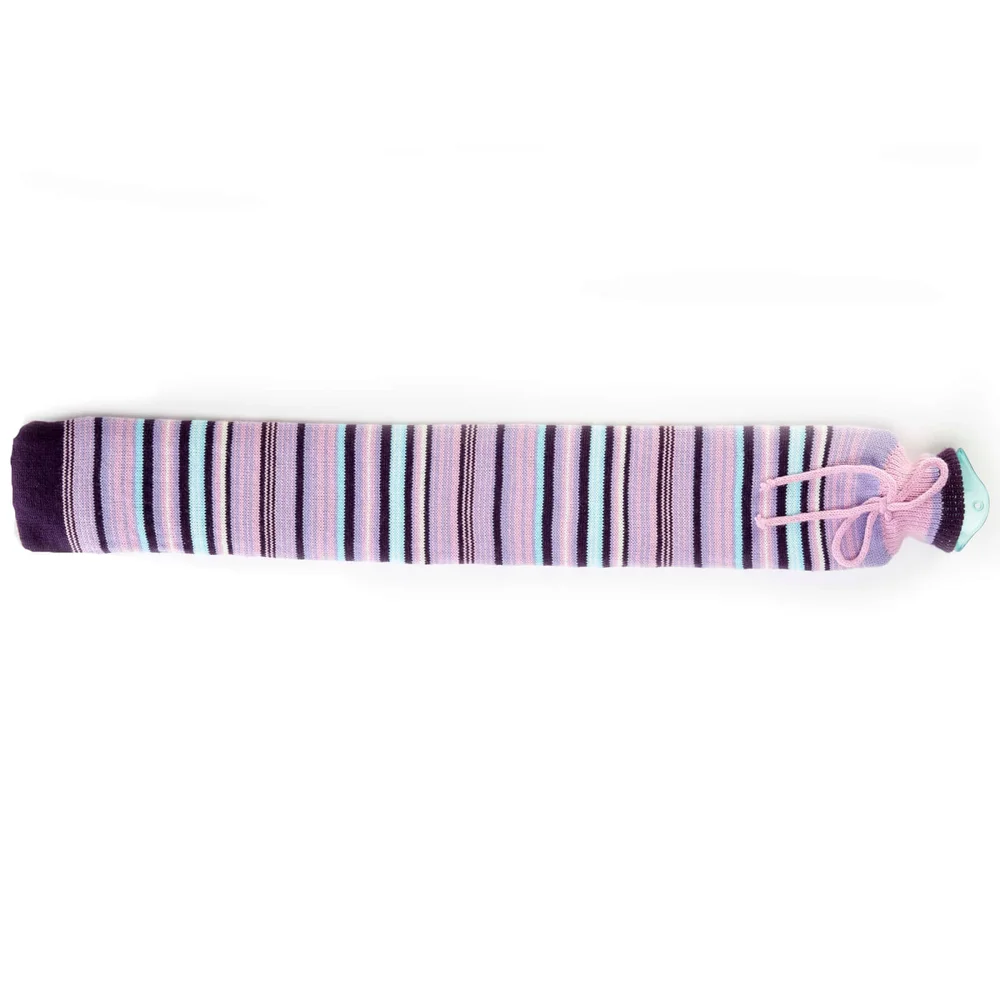 Warmies Extra Long Hot Water Bottle - Purple Thin Stripe Afbeelding 1