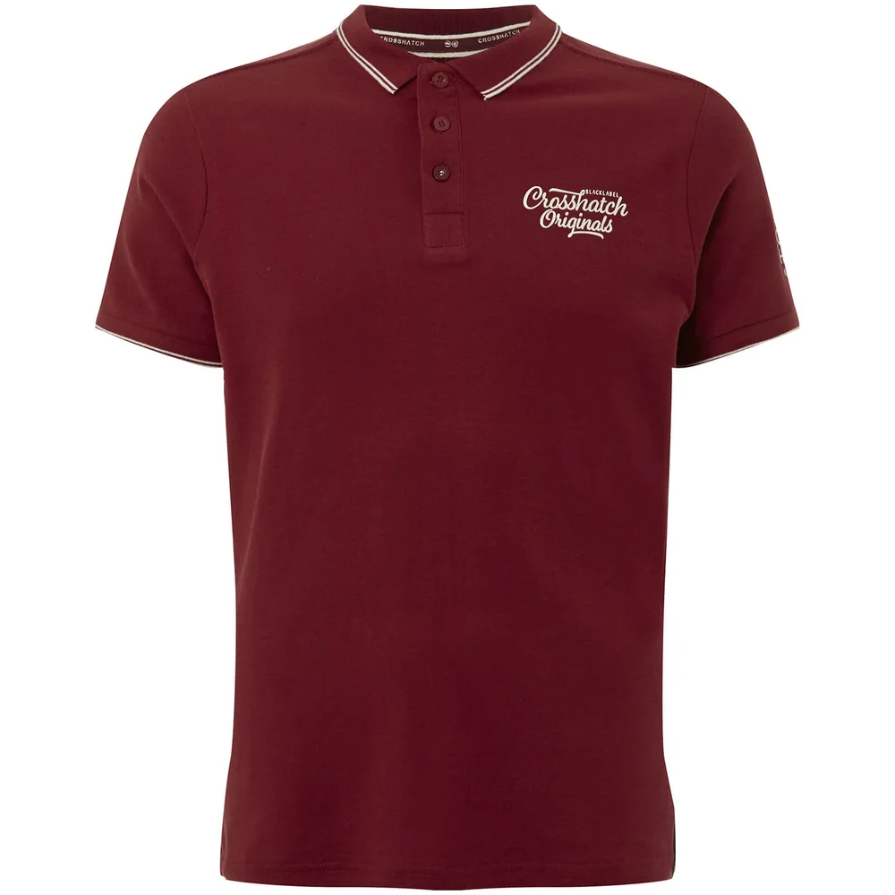 Crosshatch Men's Morristown Polo Shirt - Sun Dried Tomato - S - Rood Afbeelding 1