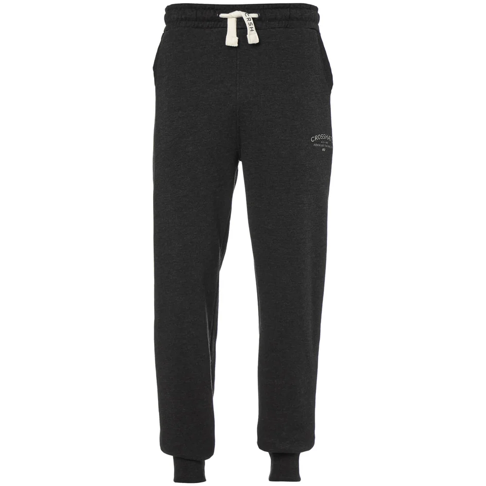 Crosshatch Men's Leeroy Sweatpants - Charcoal Marl - S - Grijs Afbeelding 1