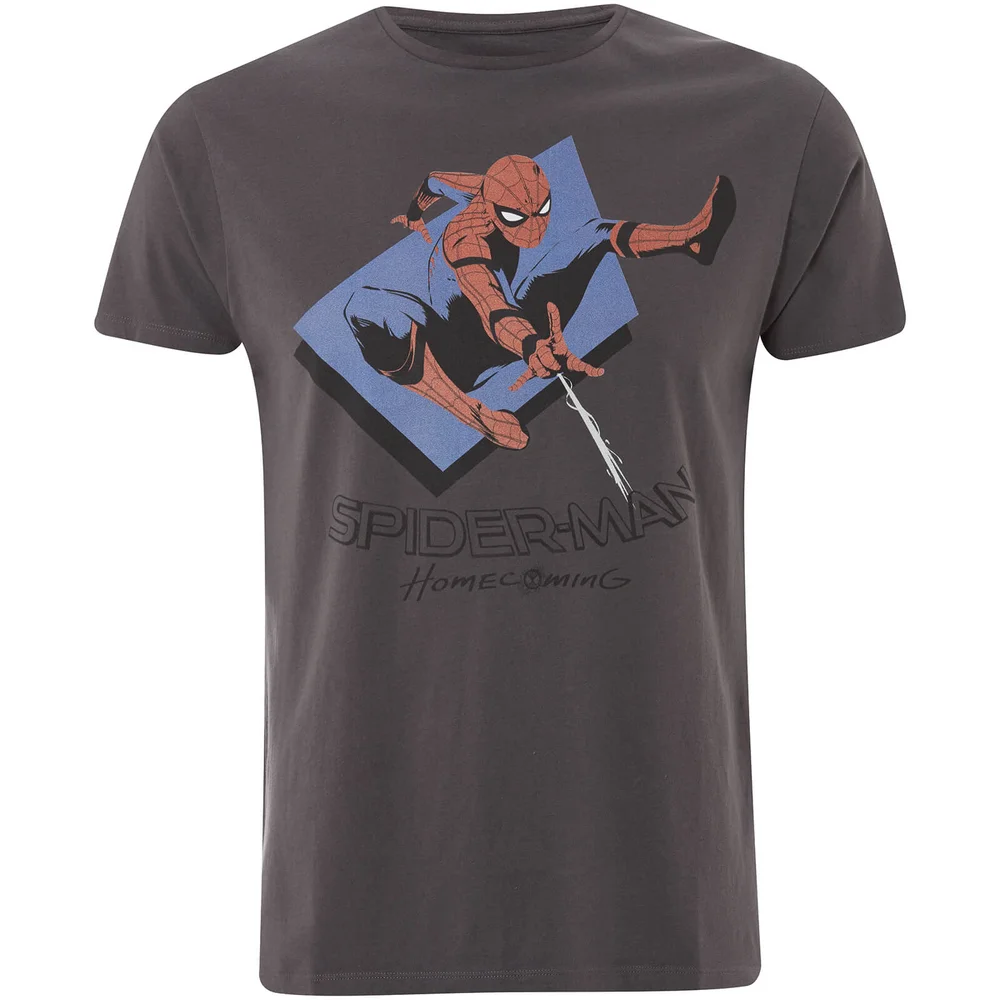 Marvel Spider-Man Spider Jump T-shirt - Donkergrijs - S - Grijs Afbeelding 1