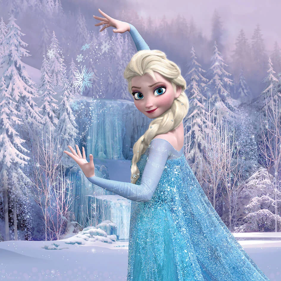 Disney Frozen Elsa Frozen Forest 30 x 30cm Canvas Print Afbeelding 1