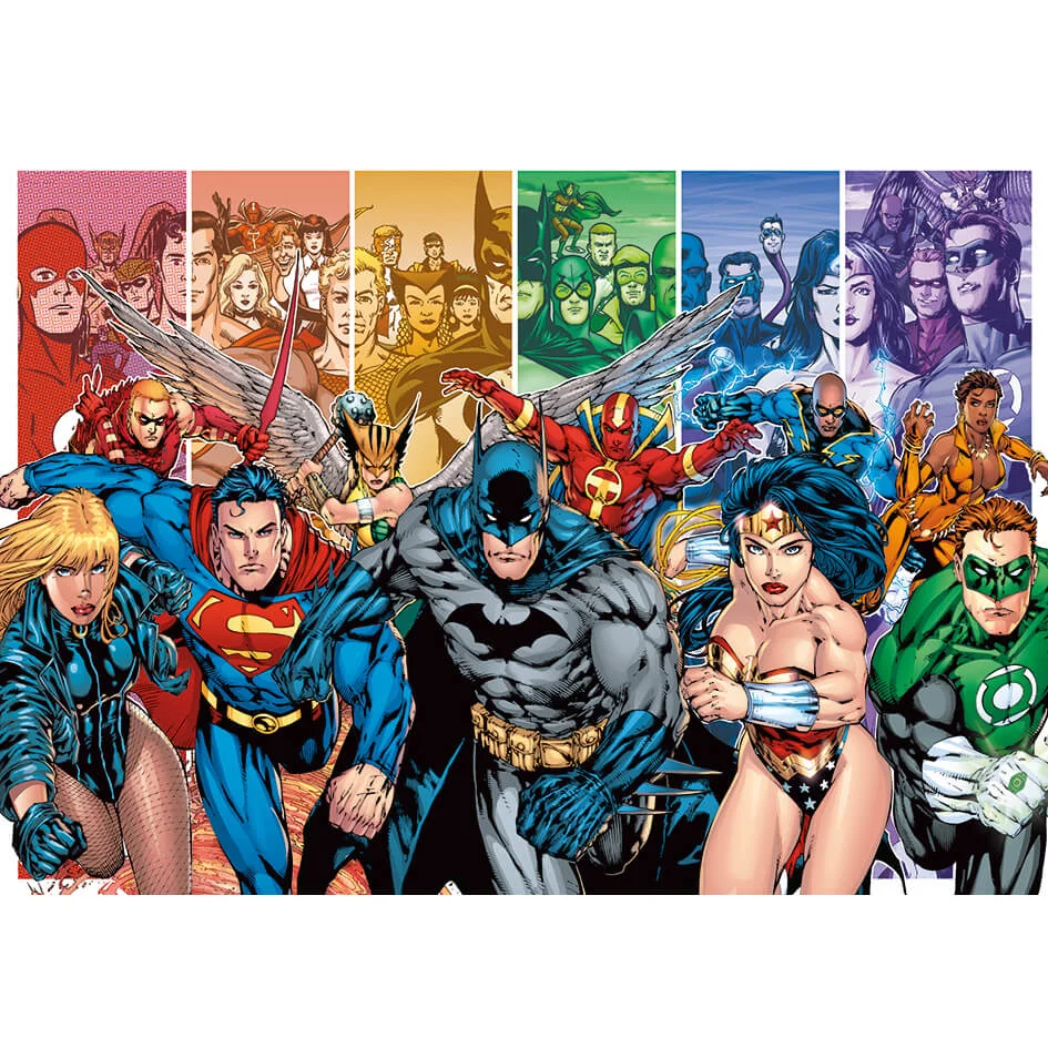 DC Comics Justice League America Generations 85 x 120cm Canvas Print Afbeelding 1