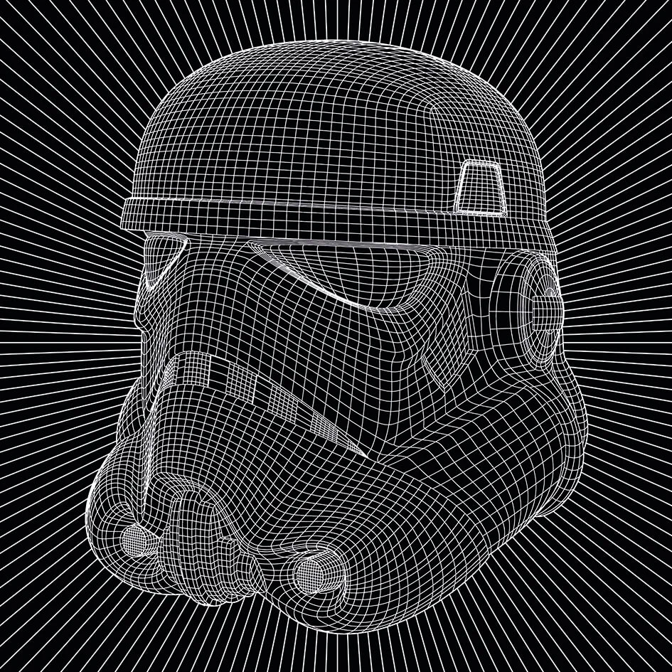 Star Wars Stormtrooper Wire 40 x 40cm Canvas Print Afbeelding 1