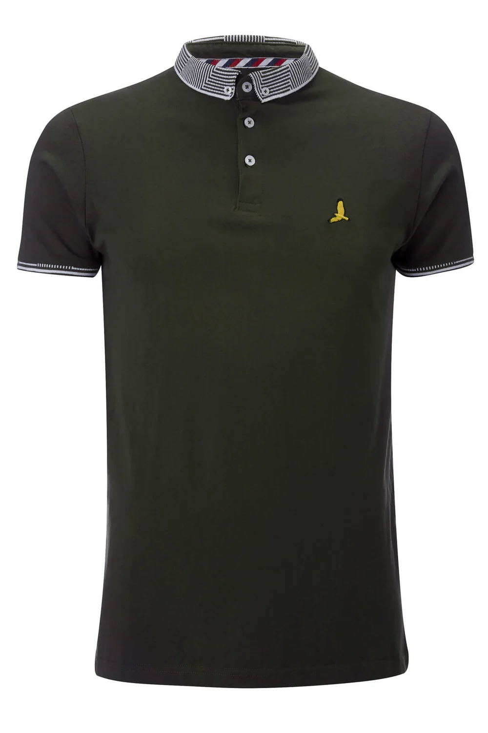 Brave Soul Men's Glover Polo Shirt - Khaki - S - Groen Afbeelding 1