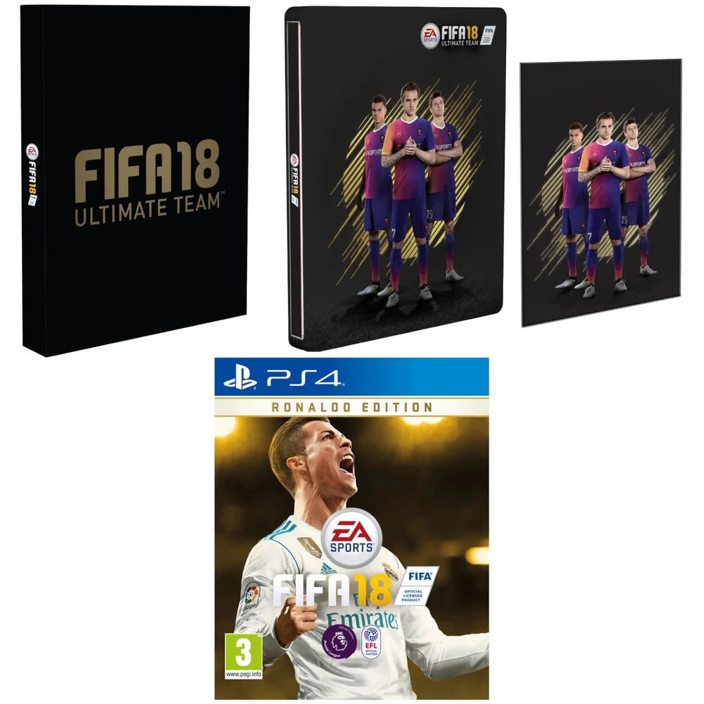 FIFA 18 - Ronaldo Edition With Exclusive Steelbook and Artcard Afbeelding 1