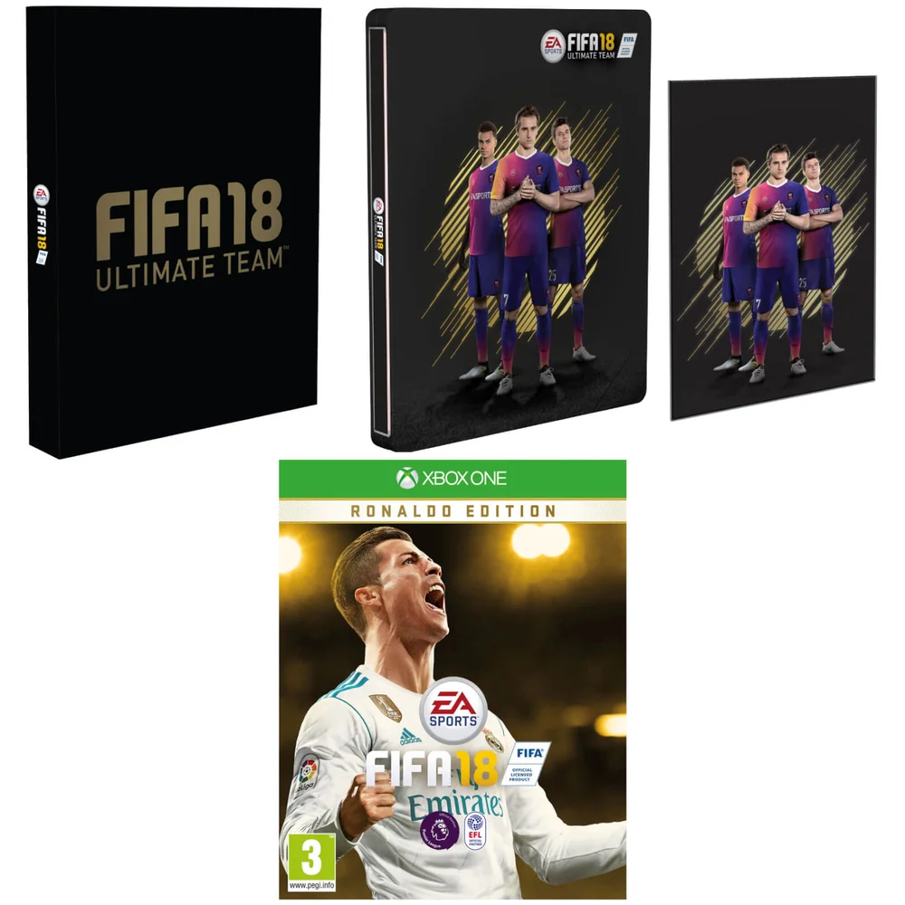 FIFA 18 - Ronaldo Edition With Exclusive Steelbook and Artcard Afbeelding 1