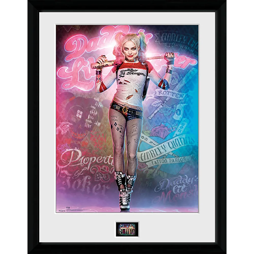 Suicide Squad Harley Quinn Stand - 16 x 12 Inches Framed Photograph Afbeelding 1