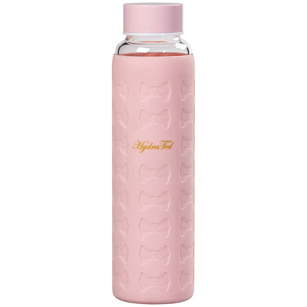 Ted Baker Pink Glass Water Bottle with Silicone Sleeve Afbeelding 1