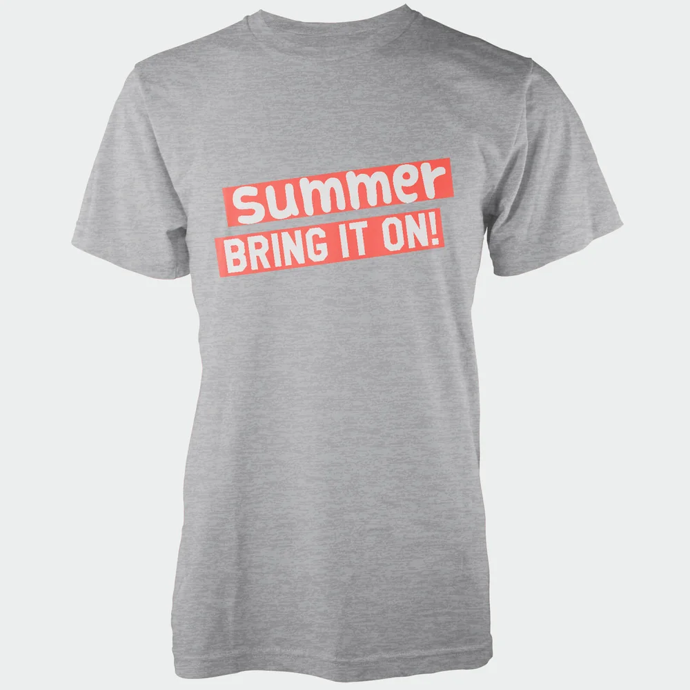 Summer Bring It On! Grey T-Shirt - S - Grijs Afbeelding 1