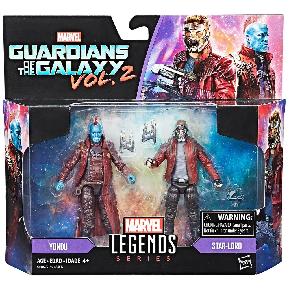 Hasbro Marvel Legends Series Star Lord and Youndu 2 Pack Action Figures Afbeelding 1