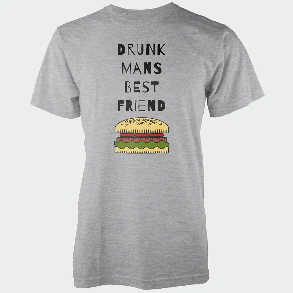 Drunk Man's Best Friend T-Shirt - S - Grijs Afbeelding 1