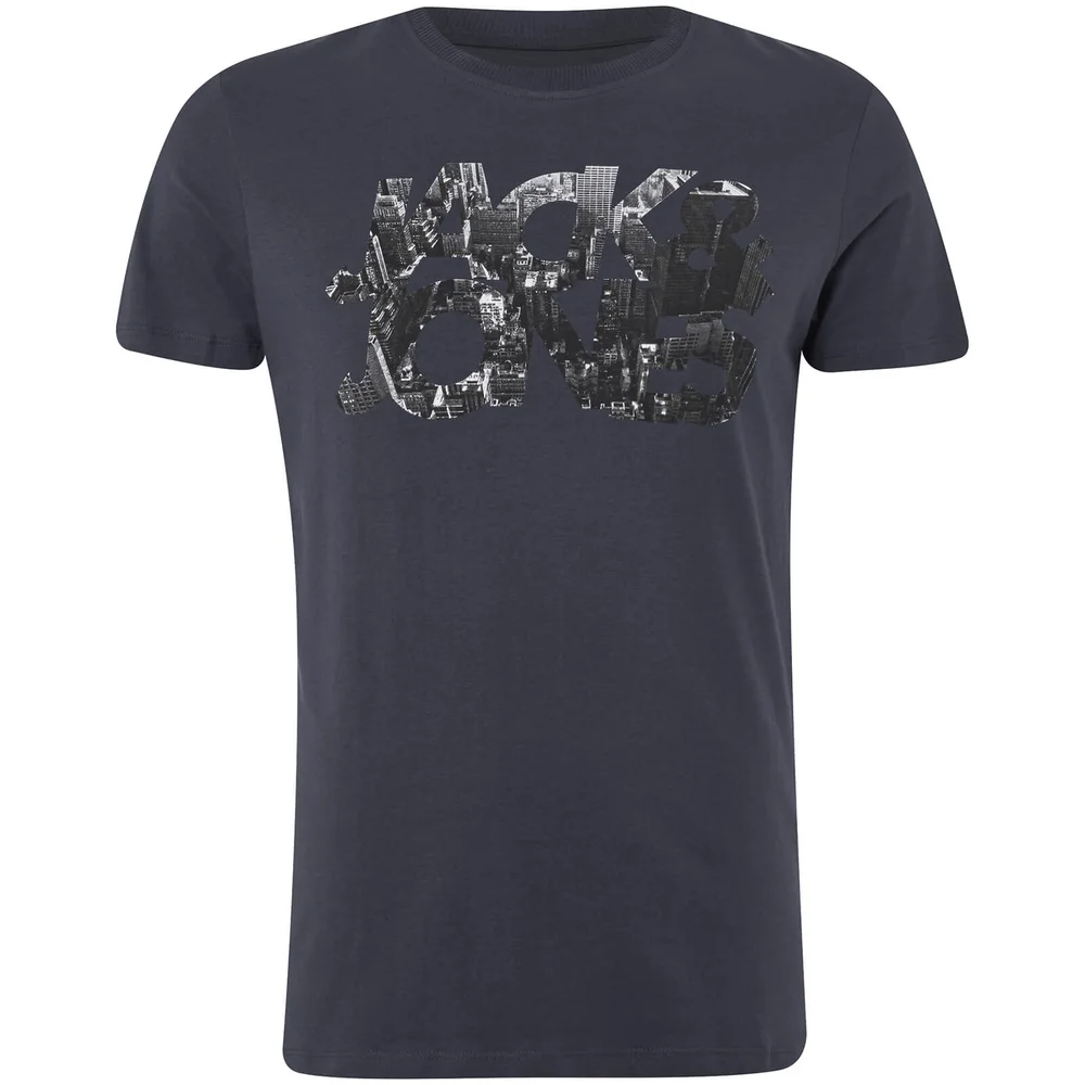 Jack & Jones Core Men's Scallop T-Shirt - Sky Captain - S - Blauw Afbeelding 1