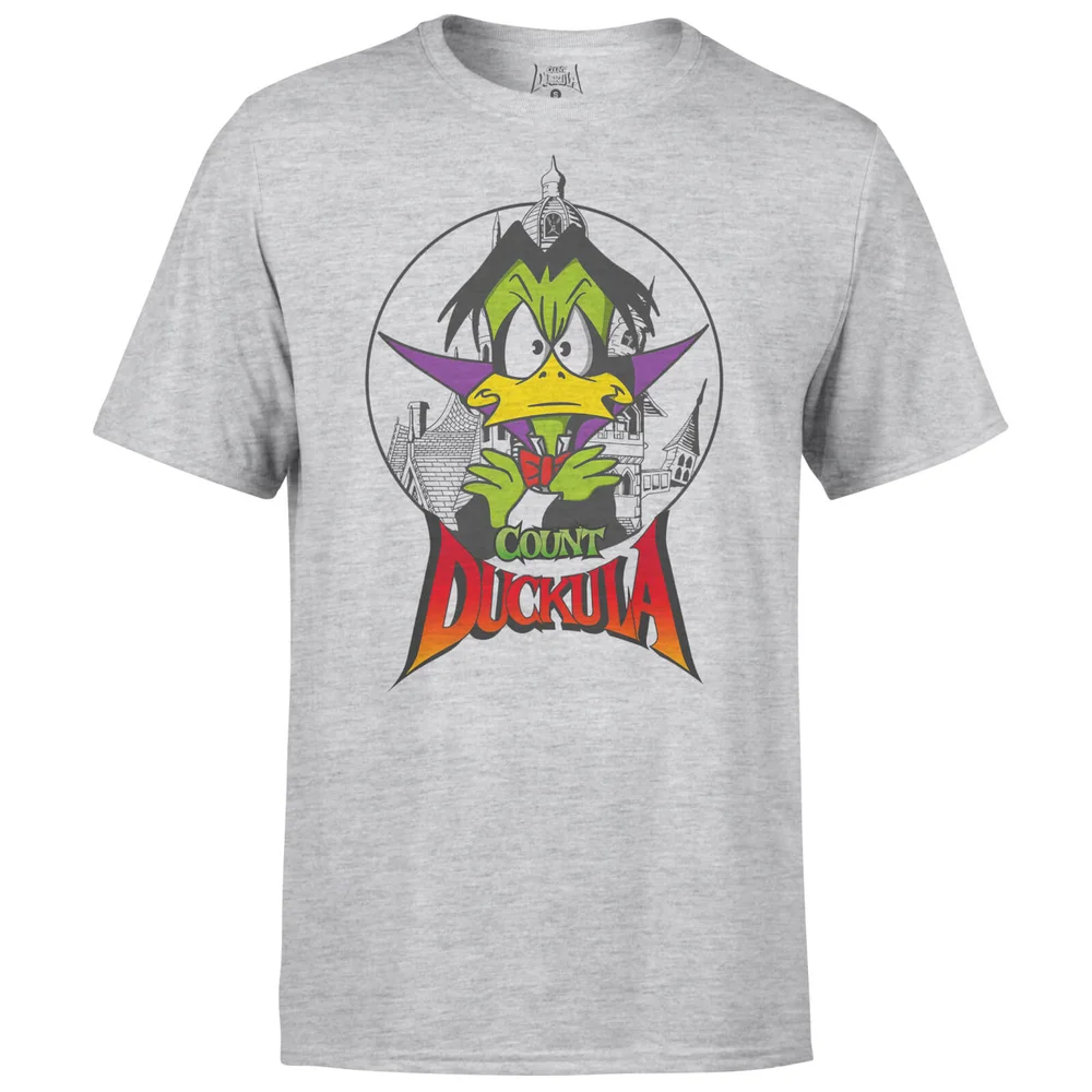 Count Duckula Castle Grey T-Shirt - S - Light Grey Afbeelding 1