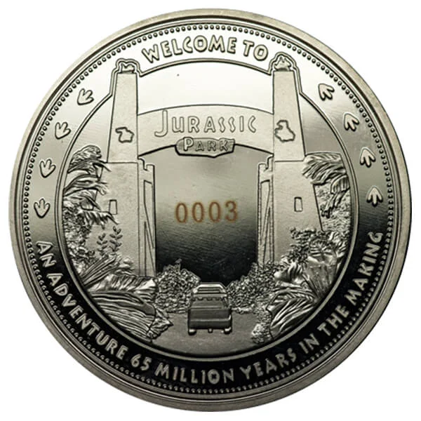 “Welcome To” Jurassic Park Verzamelmunt: Zilveren Variant – Zavvi Exclusive Afbeelding 1