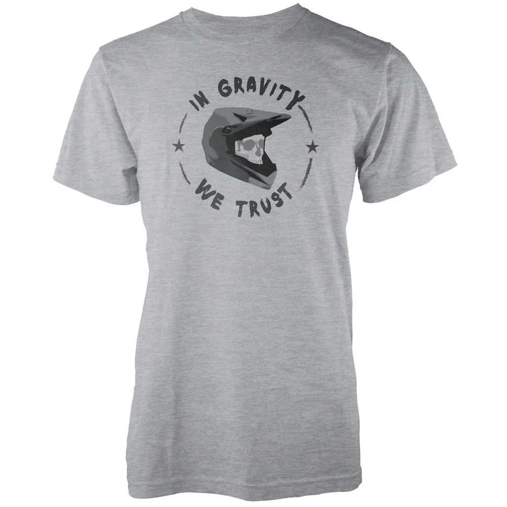 In Gravity We Trust Grey T-Shirt - S - Grijs Afbeelding 1