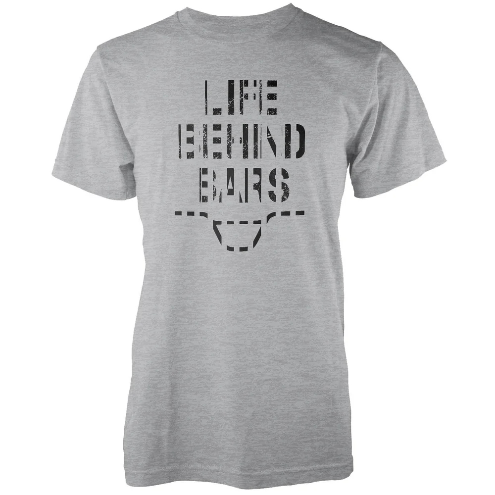 Life Behind Bars Grey T-Shirt - S - Grijs Afbeelding 1