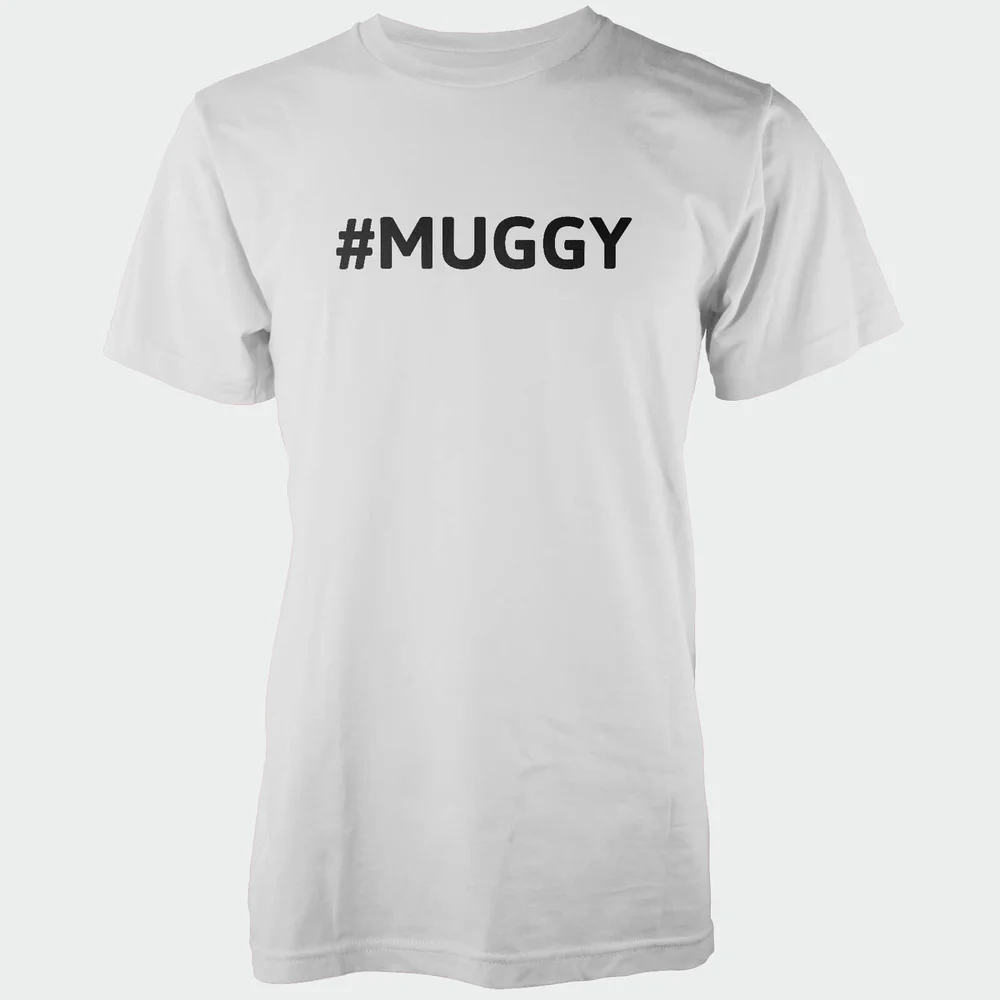 Hashtag Muggy Men's White T-Shirt - S - Wit Afbeelding 1
